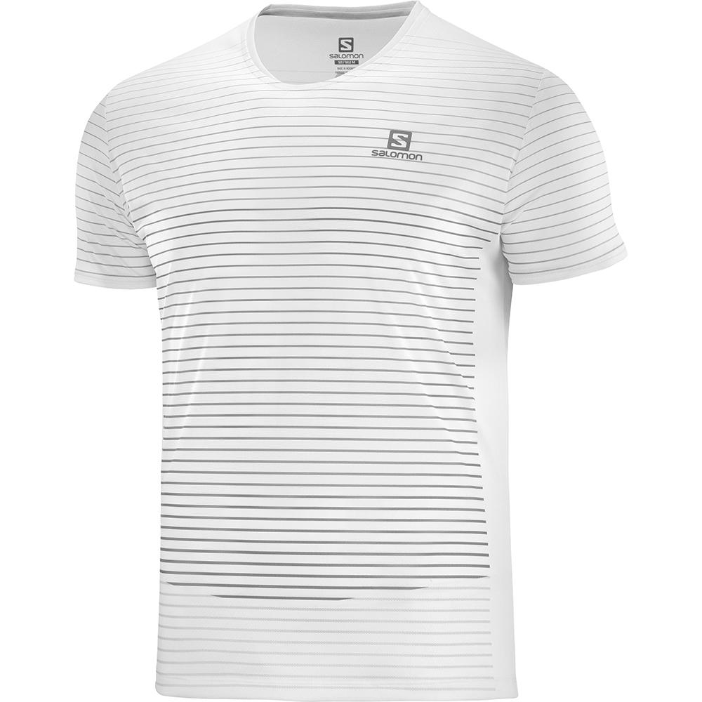 SALOMON SENSE M Philippines - Men's Tee Shirt - White | 803915-XVG